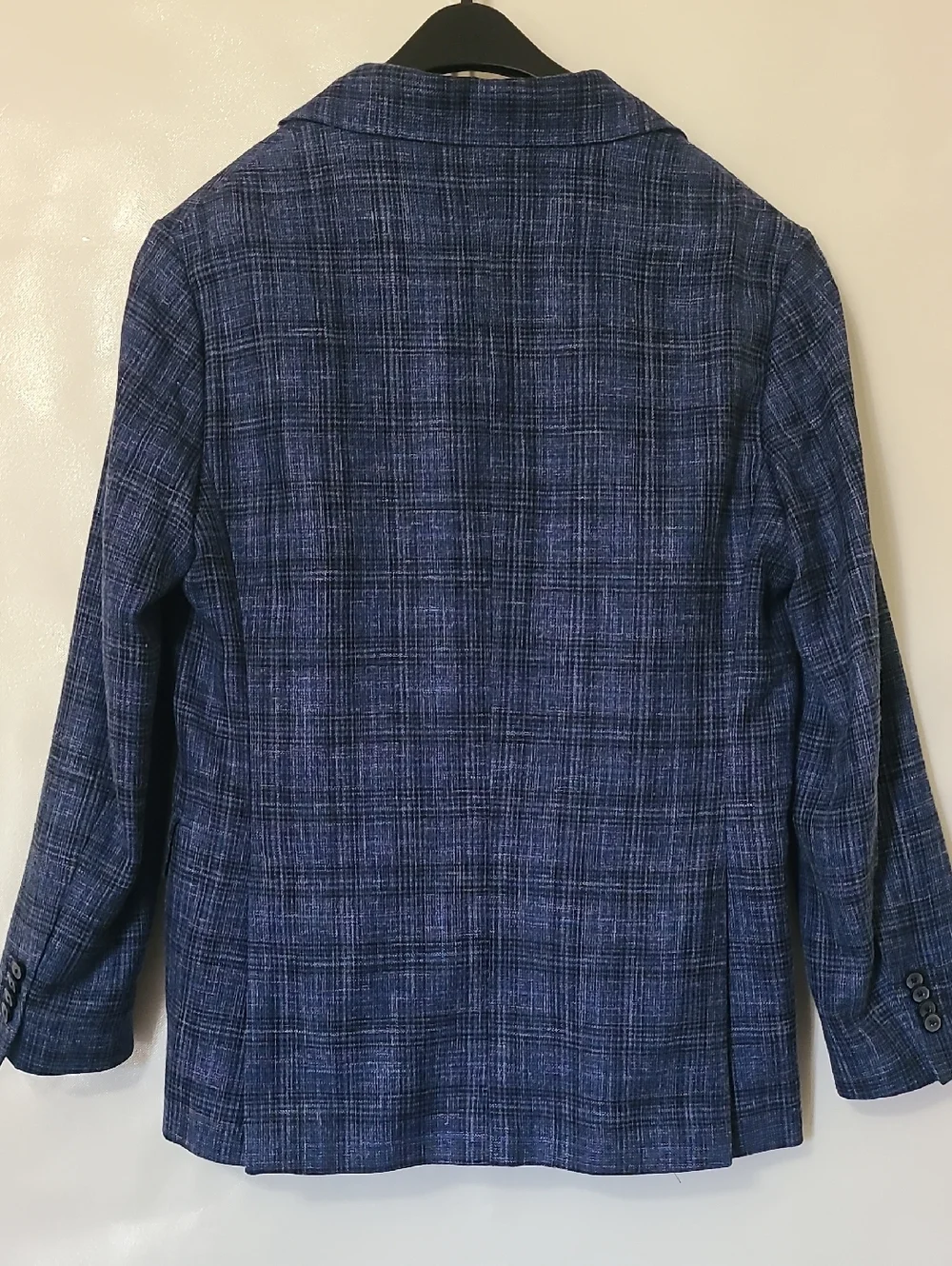 Joseph Abboud Navy Blue Plaid Sport Coat